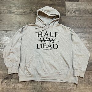 HWD Halfway Dead Los Angeles Hoodie Grey - Men's Size XL